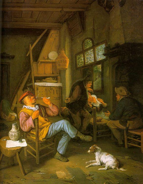 Cornelis Dusart Pipe Smoker France oil painting art